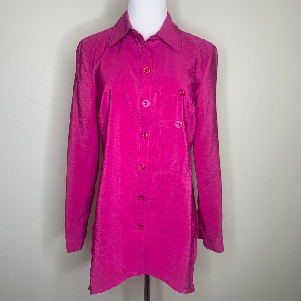 Fuschia Vintage Multiples Jacket Blazer Tunic Sz Small